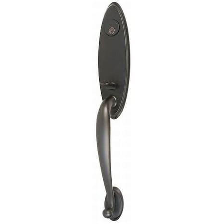 Emtek Flat Black Handleset 4421GVUS19RH 4421GVUS19RH